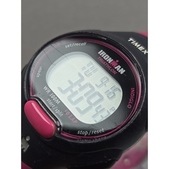 Womens Timex Ironman Triathlon 10 Lap Digital Watch Indiglo Alarms New Battery - Picture 4 of 11